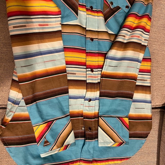 Tasha Polizzi Womens Southwestern Snap Button Shirt Sequin Horse Size Medium - Picture 7 of 14